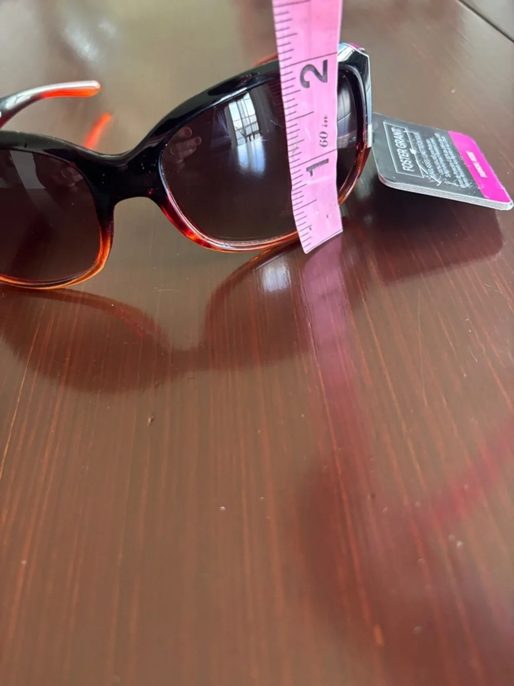 Foster Grant 100% UVA-UVB protect,2 tone brown tortoise shell frame, brown lens